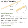 Kit 200 Pares de Hashi Waribashi Bambu 20cm Sache de Papel - 3