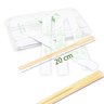 Kit 200 Pares de Hashi Waribashi Bambu 20cm Sache de Papel - 4