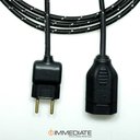 Ver imagem 2 de Extensão Elétrica 2 Metros Pp 2x0,75mm Revestido Preto/prata Cabos Immediate