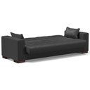 Ver imagem 7 de Sofá Cama Decorativo 210cm Beesley Pu Preto Fosco - Gran Belo
