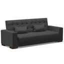 Ver imagem 1 de Sofá Cama Decorativo 210cm Beesley Pu Preto Fosco - Gran Belo