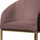 Ver imagem 4 de Poltrona Banqueta Decorativa Estofada Mia Veludo Base Metal Dourada - Estopar Poltrona Mia Veludo Ro