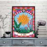 Quadro Carta Tarot Sol - Le Soleil 33x24cm - com Vidro:moldura Branca - 1