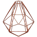 Ver imagem 1 de Cupula de Aramado Diamante Cobre para Pendente e Abajur G