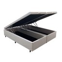 Ver imagem 1 de Cama Box Baú Queen Bipartido Sintético Cinza 38x158x198