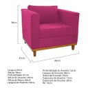 Ver imagem 4 de Poltrona Decorativa Europa Suede Pink Doce Sonho Móveis