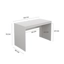 Ver imagem 4 de Escrivaninha Mesa Escritório Office 120cm Cali Branco