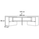 Ver imagem 4 de Rack Extensível Canto Para TV Até 65 Pol. Inovatta Branco Velluto - Móveis Leão