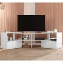 Ver imagem 2 de Rack Extensível Canto Para TV Até 65 Pol. Inovatta Branco Velluto - Móveis Leão