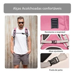 Bolsa Mochila Transporte Pet Astronauta Cachorro Gato Tep tep Azul - 8
