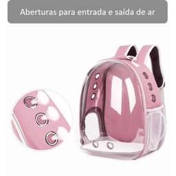 Bolsa Mochila Transporte Pet Astronauta Cachorro Gato Tep tep Azul - 7