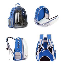 Bolsa Mochila Transporte Pet Astronauta Cachorro Gato Tep tep Azul - 2