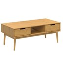 Ver imagem 2 de Mesa de Centro 2 Gavetas em Madeira Maciça Linha Nórdica Yescasa