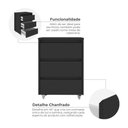 Ver imagem 7 de Gaveteiro para Escritório Office 3 Gavetas com Rodízios Cali Preto