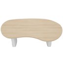 Ver imagem 6 de Mesa para Escritório 200cm Tamburato Curves A02 Carvalho Branco - Lyam Decor