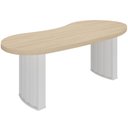 Ver imagem 1 de Mesa para Escritório 200cm Tamburato Curves A02 Carvalho Branco - Lyam Decor
