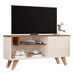 Rack Multiuso Moderno para Tv até 42 Pol. com Prateleiras:ype/off - 2