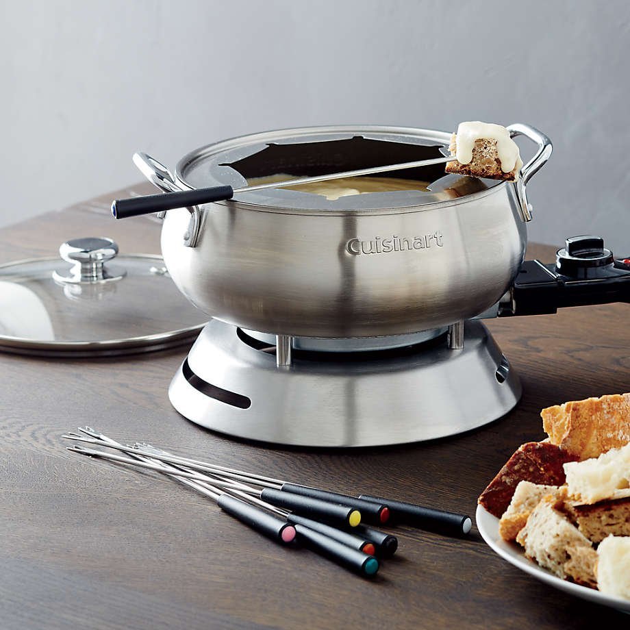 PANELA PARA FONDUE CUISINART EM AÇO ESCOVADO C/ TAMPA 127V CFO-50CBBR 4081270099 - 8