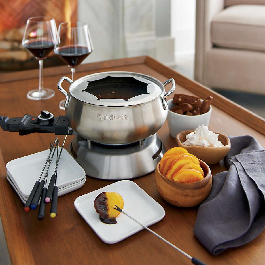 PANELA PARA FONDUE CUISINART EM AÇO ESCOVADO C/ TAMPA 127V CFO-50CBBR 4081270099 - 9