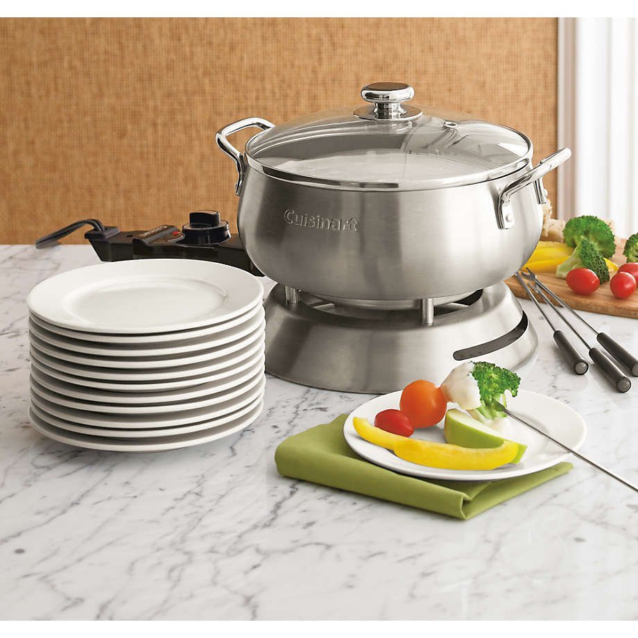 PANELA PARA FONDUE CUISINART EM AÇO ESCOVADO C/ TAMPA 127V CFO-50CBBR 4081270099 - 7