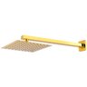 Ducha Inox Chuveiro 20x20 Slim com Braço 40 Cm Gás Dourado - 1