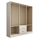 Ver imagem 5 de Guarda-roupa Solteiro Bali 6 Portas 2 Gavetas com Espelho Branco - Panorama Móveis