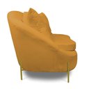 Ver imagem 6 de Poltrona Decorativa Orgânica Pé de Metal Dourado Zaya Bouclê C05 - D’Rossi
