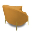 Ver imagem 7 de Poltrona Decorativa Orgânica Pé de Metal Dourado Zaya Bouclê C05 - D’Rossi