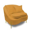 Ver imagem 5 de Poltrona Decorativa Orgânica Pé de Metal Dourado Zaya Bouclê C05 - D’Rossi