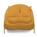 Ver imagem 2 de Poltrona Decorativa Orgânica Pé de Metal Dourado Zaya Bouclê C05 - D’Rossi