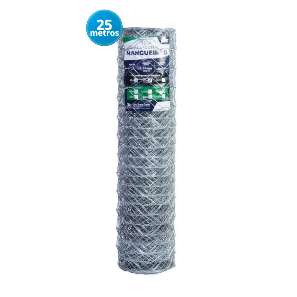 TELA HEXAGONAL TAG MALHA 3" FIO BWG 16 (1,65mm) RL 25X1,5m - 7