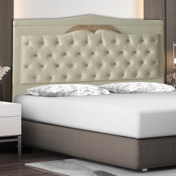 Cabeceira de Cama Box Madri Casal 140 Cm Suede Porcelana Ec Móveis - 2