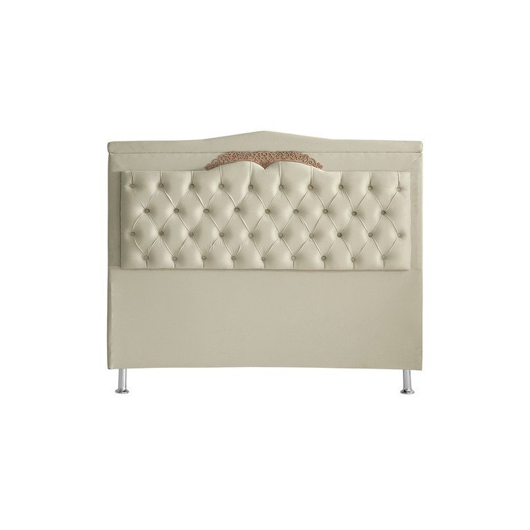 Cabeceira de Cama Box Madri Casal 140 Cm Suede Porcelana Ec Móveis Cabeceira de Cama Box Madri Casal 140 Cm Suede Porcelana Ec Móveis