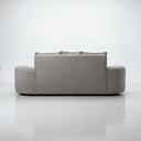 Ver imagem 6 de Sofá Tóquio Puff Orgânico Suede 200cm com 3 Almofadas Design Curvo Luxo para Sala e Recepção:Cinza