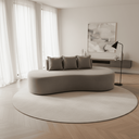 Ver imagem 7 de Sofá Tóquio Puff Orgânico Suede 200cm com 3 Almofadas Design Curvo Luxo para Sala e Recepção:Cinza
