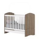 Ver imagem 5 de Berço Mini-cama Quarto para Bebê 2 em 1 - Bala de Menta - Rústico / Branco