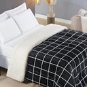 Ver imagem 1 de Edredom Coberdrom Austim Padrão Original Sherpa e Manta - Preto Casa Show Enxovais