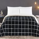 Ver imagem 3 de Edredom Coberdrom Austim Padrão Original Sherpa e Manta - Preto Casa Show Enxovais