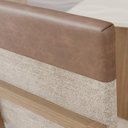 Ver imagem 7 de Cadeira Jantar Estofada Pé Madeira Kit 6 Maelis Veludo Creme/caramelo H02 - Mpozenato