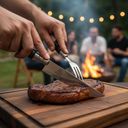 Ver imagem 5 de Faca e Garfo Urutu Inox 5P. Gaúcha Churrasco Chifre Osso