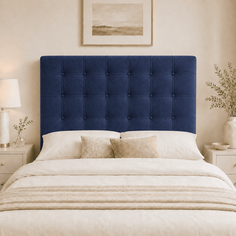 Cabeceira Ana Estofada Suede p/ Cama Box Casal King 195cm Quarto