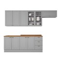 Ver imagem 4 de Cozinha Compacta 5 Peças Com Aéreo 3 Portas Com Vidro Amy Casa 812