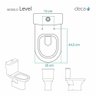 Assento Sanitário Poliéster Soft Close Level Marrom Fosco para Vaso Deca com Ferragem Marrom - 3