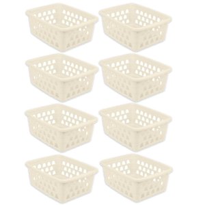 Kit 8 Cestos Multiuso Médio Palha 20x6,5x15cm Pp 1030 Uninjet