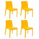 Ver imagem 1 de Kit 4 Cadeiras Alice em Plástico Polipropileno Amarelo Brilhante Tramontina