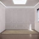 Ver imagem 2 de Kit 12m Linear Rodameio de Poliestireno Frisado 5CMX2,40m Branco Casa Grassi