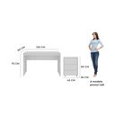 Ver imagem 4 de Conjunto Escrivaninha Mesa e Gaveteiro com Rodízios 3 Gavetas Cáli