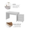 Ver imagem 7 de Conjunto Escrivaninha Mesa e Gaveteiro com Rodízios 3 Gavetas Cáli