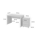 Ver imagem 5 de Conjunto Escrivaninha Office Mesa 120cm e Gaveteiro 3 Gavetas com Rodízios Cali Branco