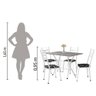 Conjunto De Mesa Itália Com 4 Cadeiras 1,20m Artefamol Branco/ Granitado - 4
